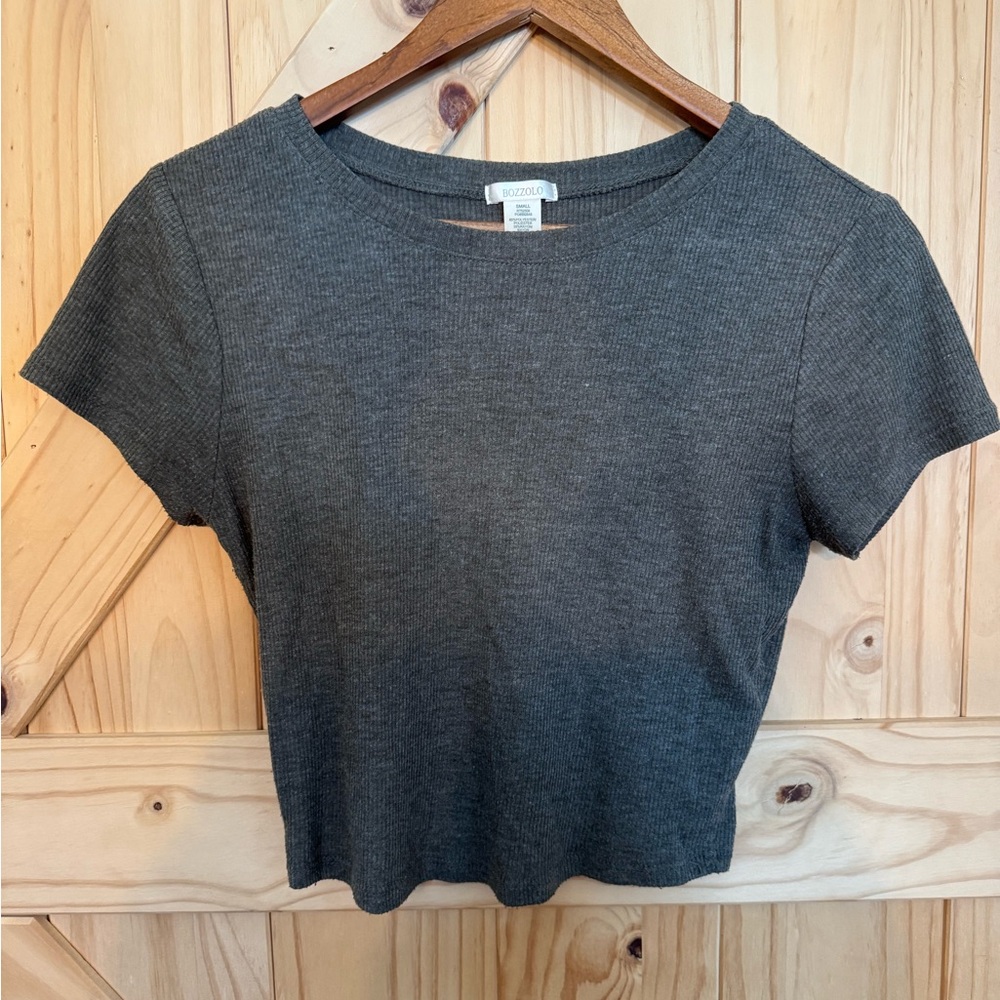 Bozzolo Olive Short Sleeve Top